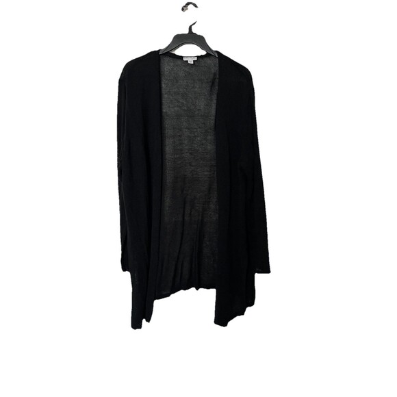 J. Jill Women’s Black Cardigan Open Front Lightweight Linen Blend Size X-Large - Picture 3 of 8